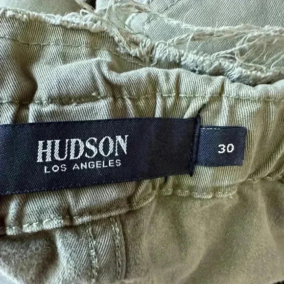 Hudson Remi High Rise Paperbag Jeans in Olive - Picture 8 of 13